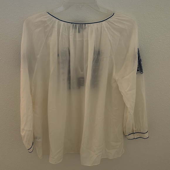 Nili Lotan blue and white embroidered top - Picture 5 of 5